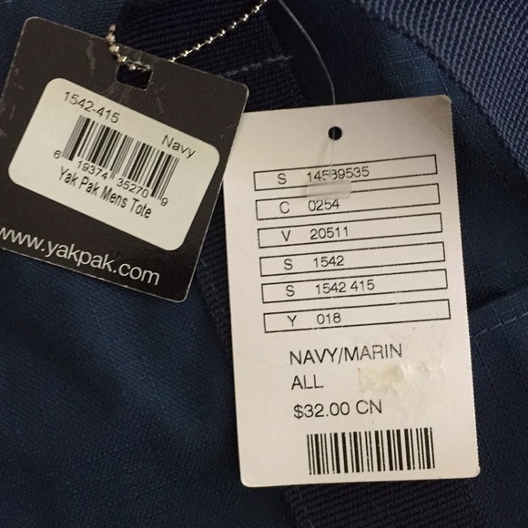 Yak Pak blue men’s tote bag - Picture 6 of 8